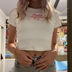 Pacsun White Playboy Tee